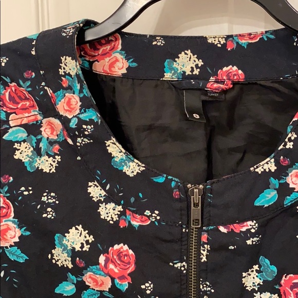 Vintage floral, lined cotton bomber jacket - Picture 2 of 5